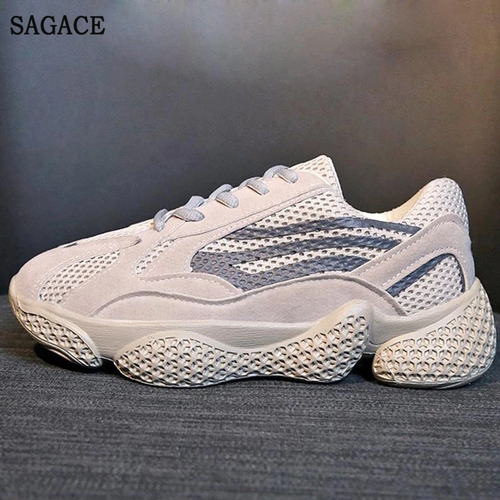 Женские кроссовки на платформе SAGACE классические сетчатые дышащие толстой