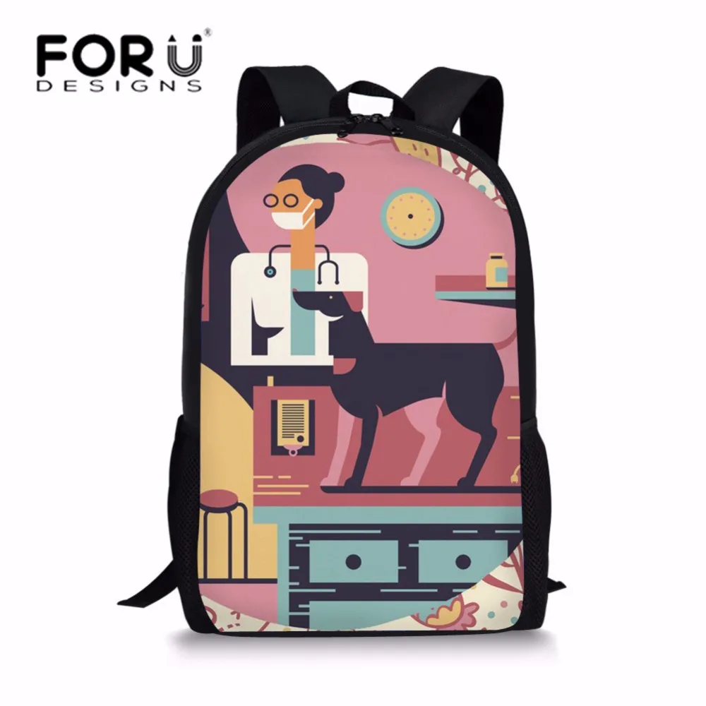 FORUDESIGNS/школьные сумки для студентов девочек школьная сумка физиотерапии детский