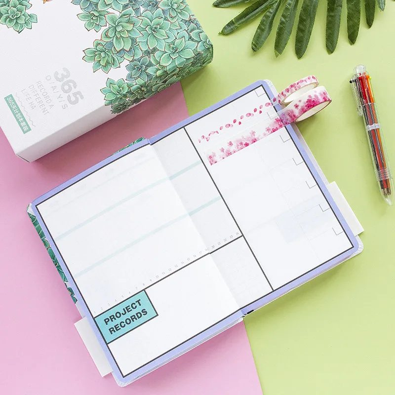 Креативный ежедневник 365 милый Kawaii порядок дня дорожный журнал Filofax органайзер