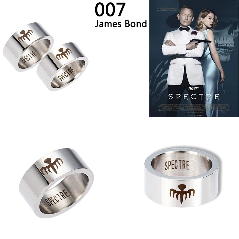 Join. Y кольцо Spectre James Bond Movie Octopus Band 007 Insignia Organization нержавеющая сталь Spccter Ghost Costumer
