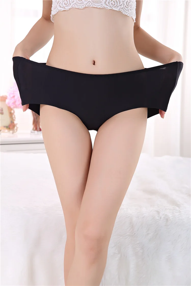 Для женщин трусики Ice Silk нижнее белье трусы с высокой талией Одна деталь