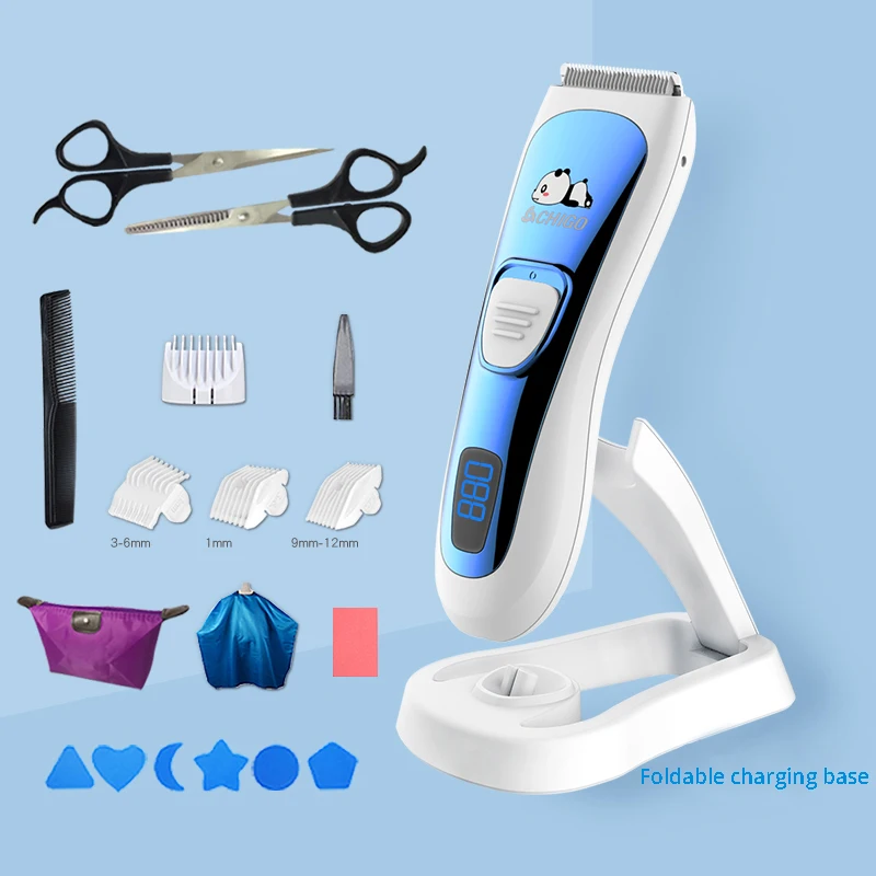 Baby Hair Clipper Ultra-quiet Rechargeable Trimmer For Cutting Foldable Base Wash By Water Children | Мать и ребенок