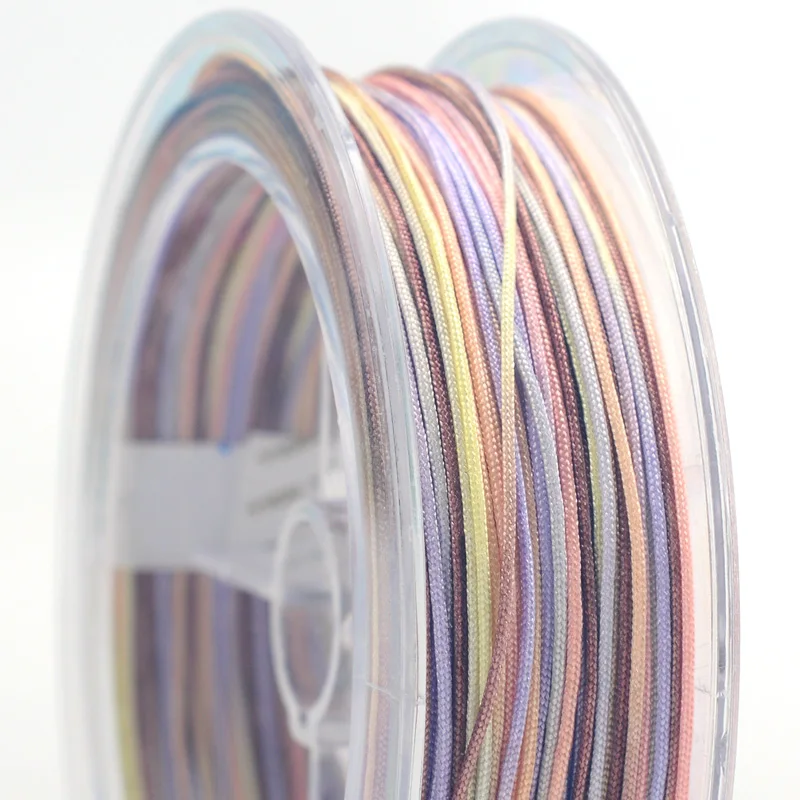 Цветная нейлоновая нить 0 8 мм китайский узел макраме шнур браслет плетеная