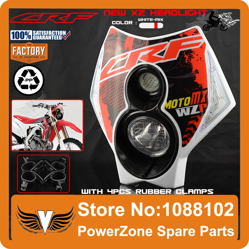 Фара Powerzone Trail Tech для мотокросса Supermoto X2 уличная фара Fighter CR CRF 250 450 250R 450R|motocross
