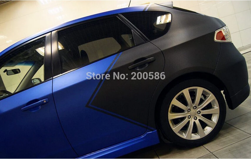 Черная 3D виниловая пленка из углеродного волокна Виниловая для автомобиля