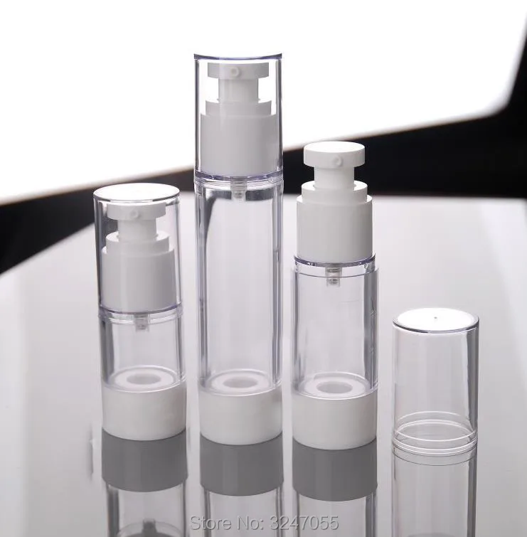 

20pcs/lot 15ML 30ML 50ML 80ML 100ML High Class Essence Airless Bottle, Cosmetic Lotion Pump Container, Emulsion Storage Bottle