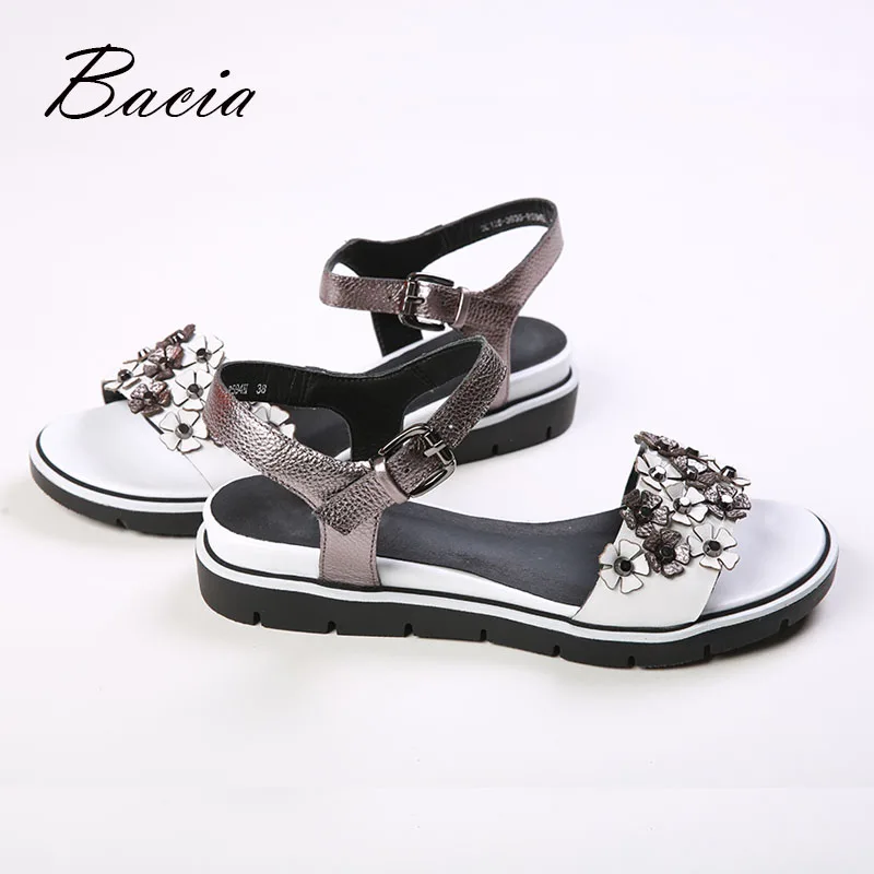 Женские босоножки Летняя женская обувь удобные дышащие из мягкой кожи на плоской