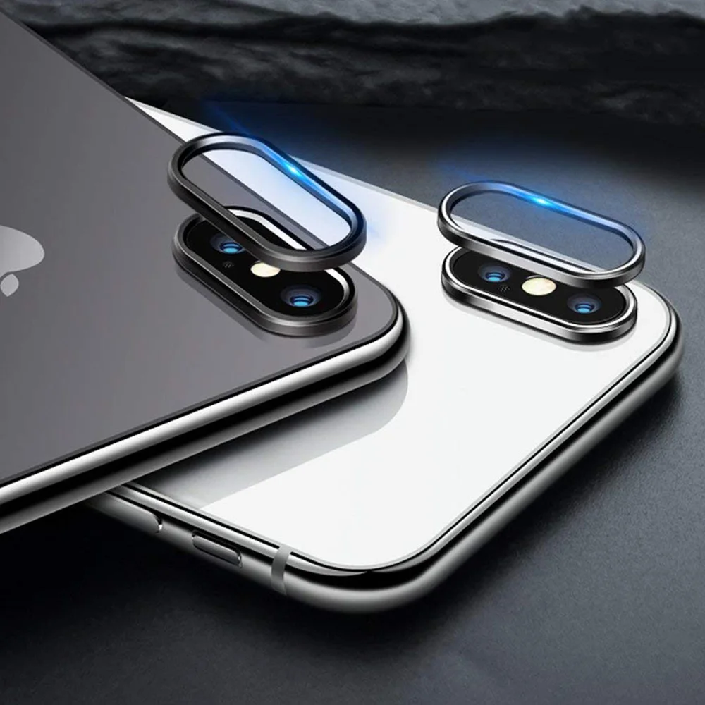 Защита объектива камеры для iPhone XS Max XR X S R 10 закаленное стекло на iPhone7 7 8 Plus X R задняя пленка для объектива+ Защитная бампер кольцо