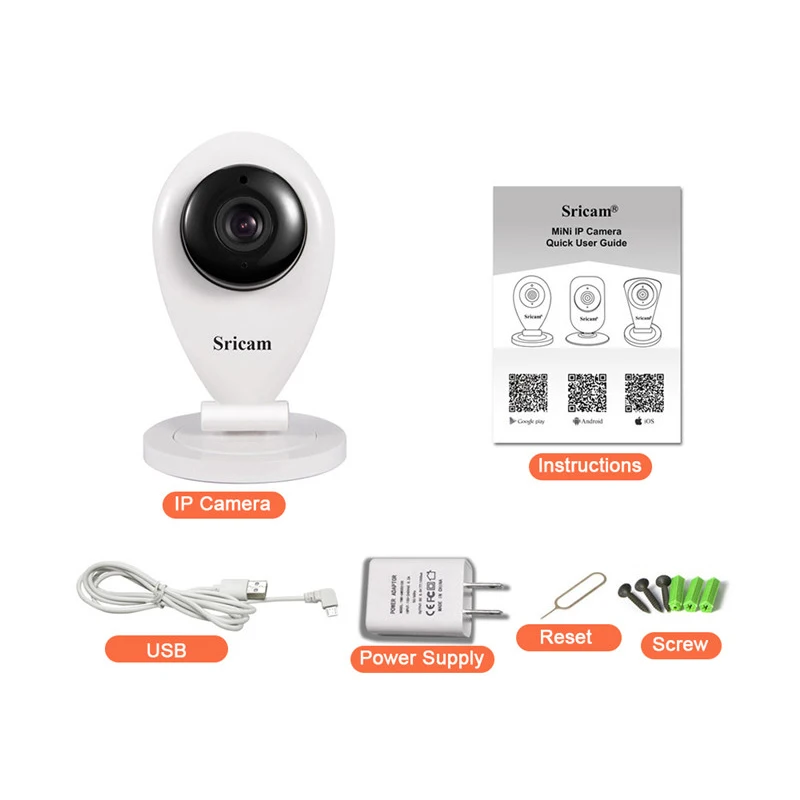 Sricam SP009 SP009A IP Беспроводная камера Мини WiFi HD Diy Kit домашняя сигнализация