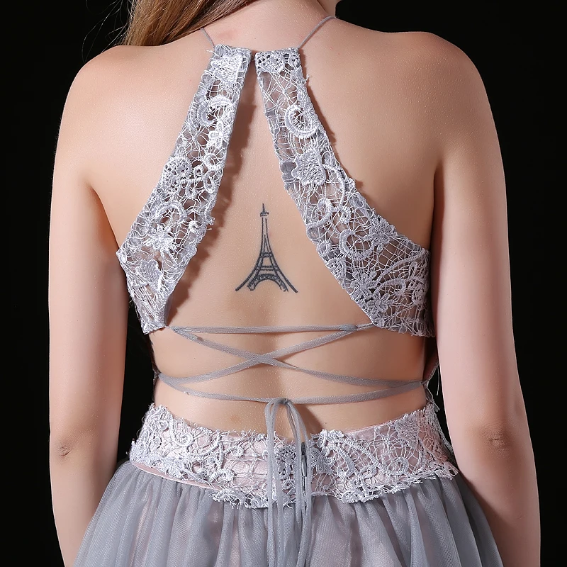 Forevergracedress реальные фотографии Двойка коктейльное платье Сексуальная Холтер