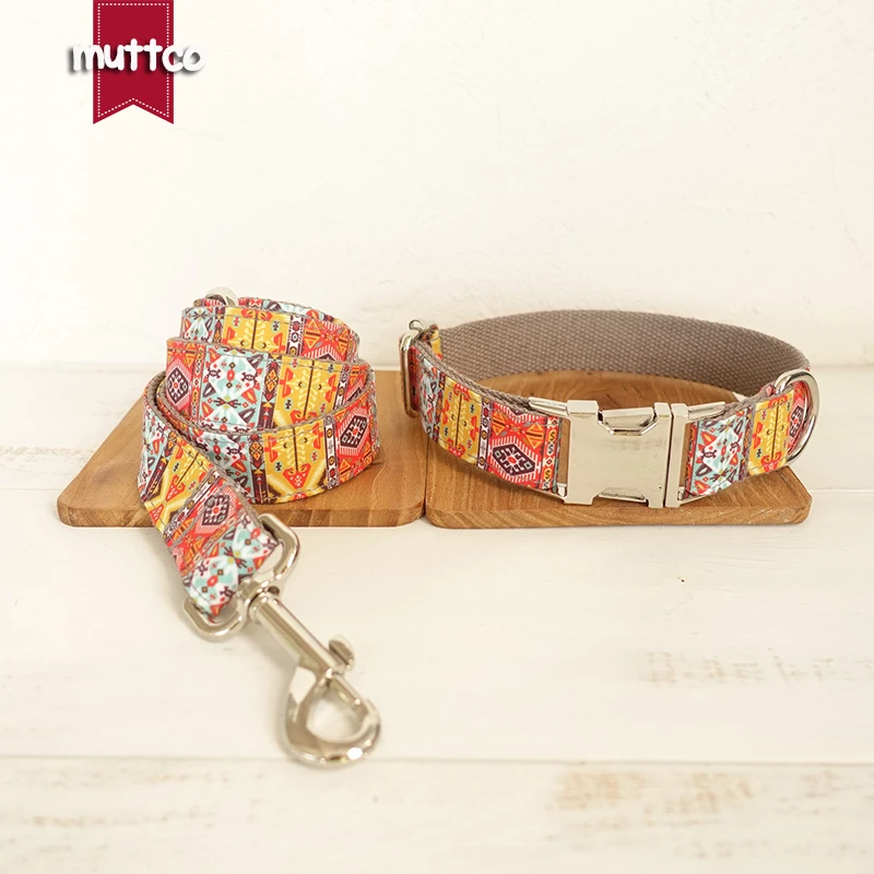 20 шт./лот MUTTCO оптовая продажа домашний приятный ошейник для собаки серый богемный