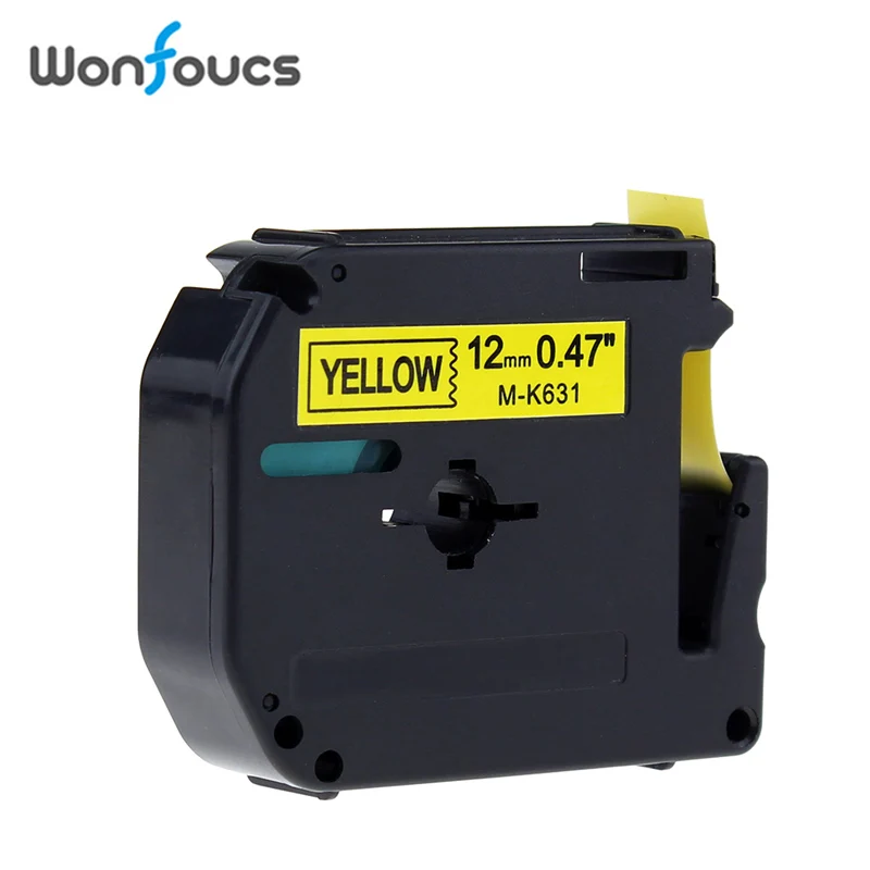 Black On Yellow 12 мм совместимый с Brother P-Touch м ленты MK231 M-K231 MK-431 M-K131 MK831 узор ленты с лейблом для PT-65 принтер ПЕЧАТНАЯ МАШИНКА - Цвет: Black On Yellow