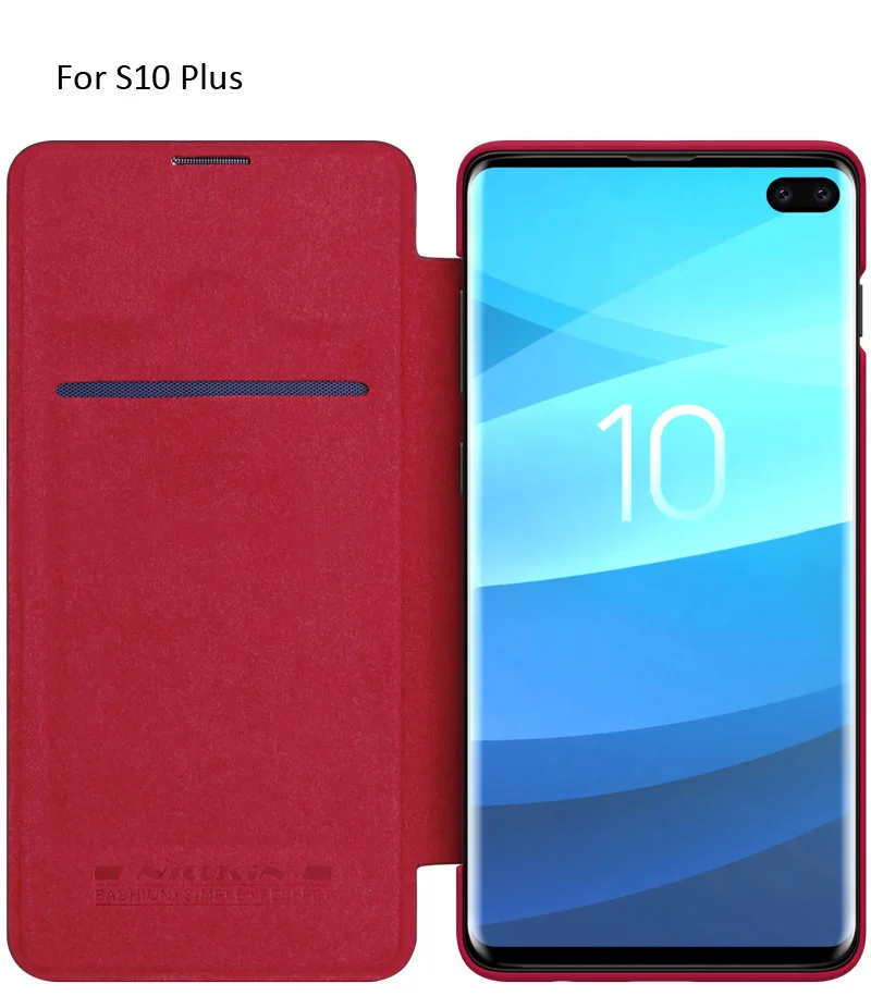 Кожаный флип-чехол Nillkin Qin для samsung Galaxy S10 Plus 5G S9 Plus Lite