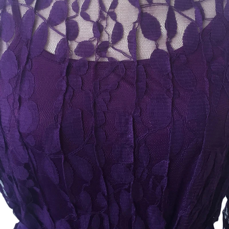 Женское винтажное платье Nemidor кружевное трапеция с рукавом 3/4 и о вырезом большие