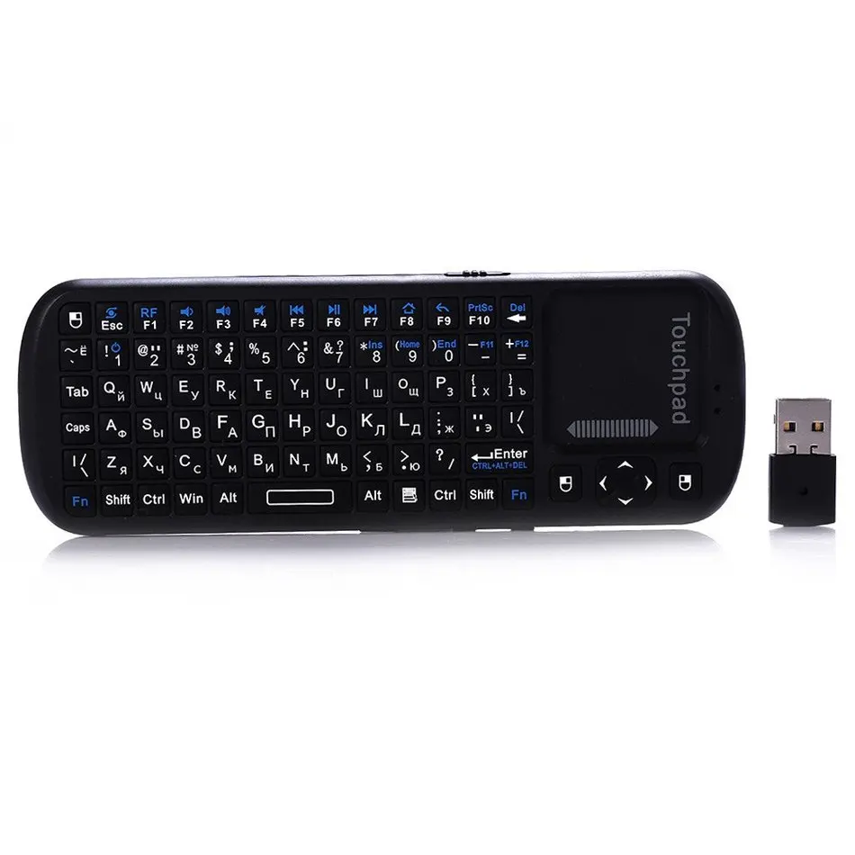 Русская/английская 2 4 ГГц мини беспроводная клавиатура iPazzPort air mouse Touchpad QWERT