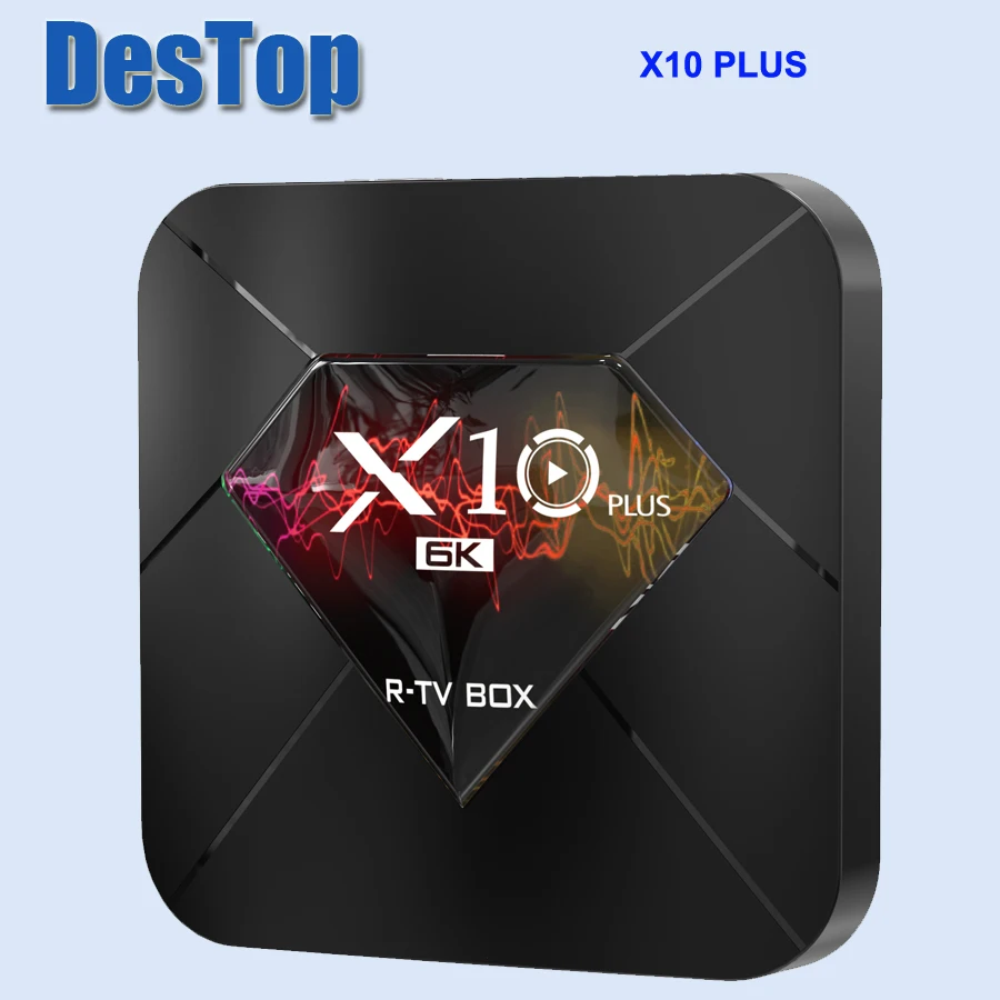 ТВ-приставка 1 шт. X10 PLUS Android 9 0 4 Гб + 32 ГБ/64 Allwinner четырехъядерный WiFi 3D телеприставка