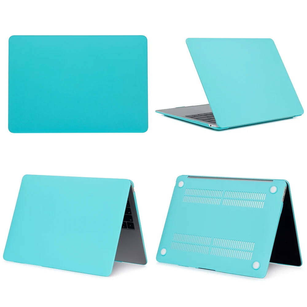 Matte Tiffany Blue Матовый чехол для ноутбука с кристаллами для Macbook Air 11 retina 12 Pro 13 15 Bar, чехол с сенсорным ID для mac book New Air 13 чехол A1932 - Цвет: Matte Tiffany Blue