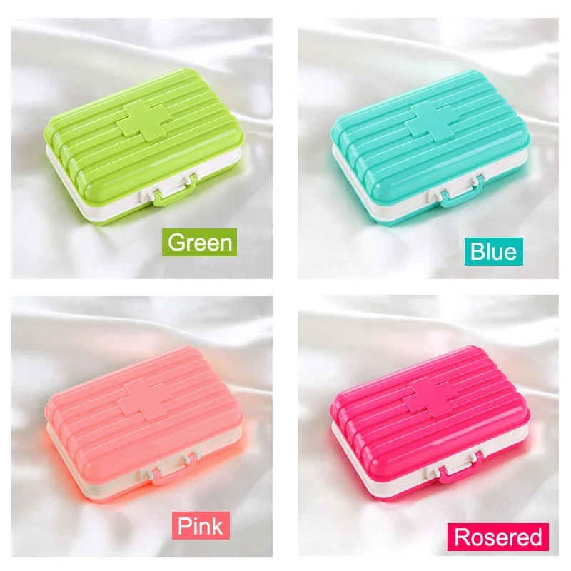 Мини-пилюля Контейнер чемодан в форме 6 отделений портативный органайзер для