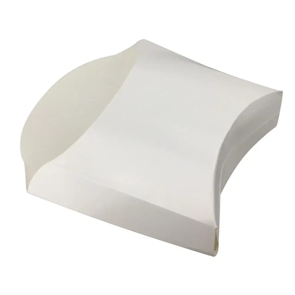 100 Одноразовые Белые упаковочные коробки для маслостойкая коробка картошки фри