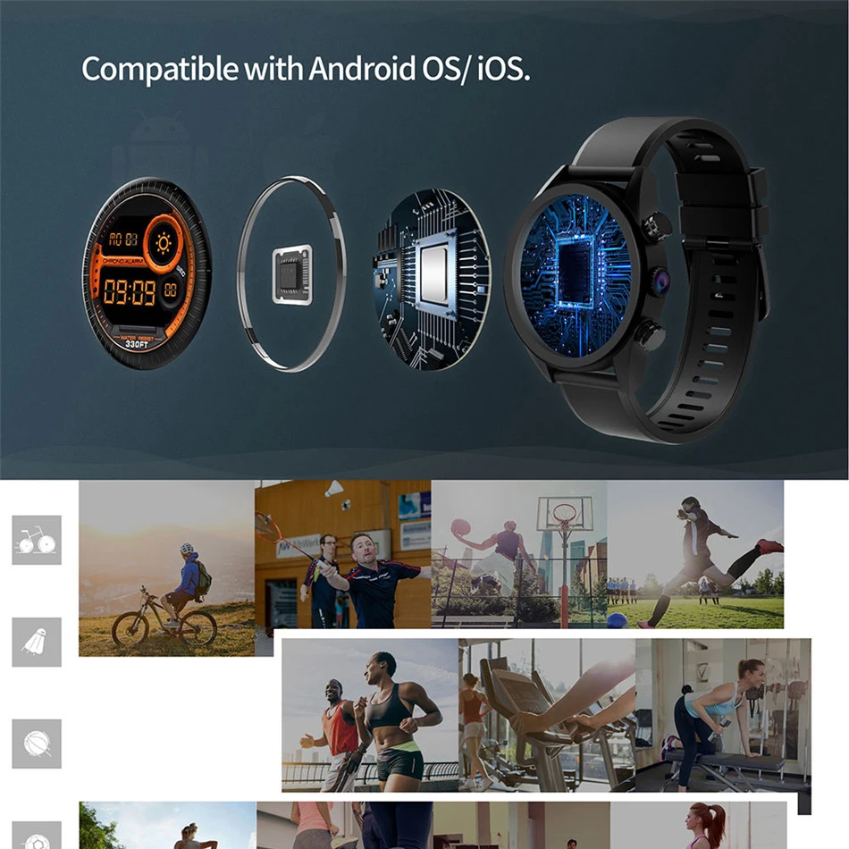 KingWear KC05 Pro 4G Smartwatch телефон Android 7 1 OS MTK6739 четырехъядерный 25 ГГц процессор 3 Гб RAM + 32