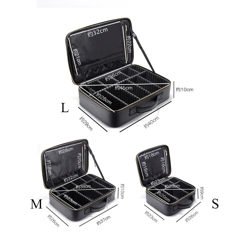 Профессиональный полиуретановый косметический чехол для хранения двойная