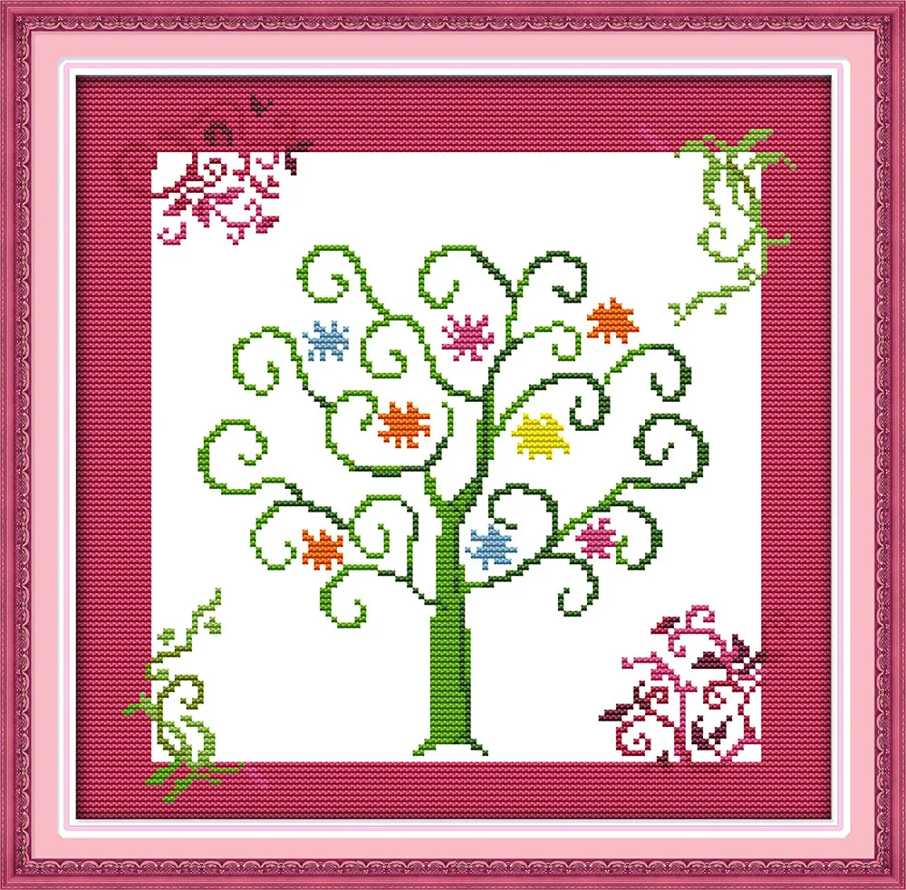 Joy Sunday C267 (1) C268 (2) C269 (3) C270 (4) 14CT 11CT Счетный и штампованный домашний декор Древо жизни