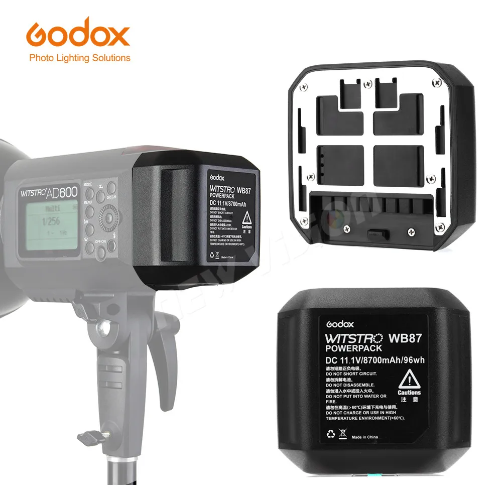 Аккумуляторная батарея Godox WB87 11 1 В 8700 мАч для системы AD600 AD600BM AD600B SLB60W TTL 2 4G X