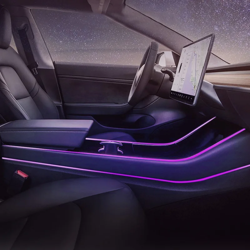 Модификация для Tesla модель 3 атмосферный светильник модификация в управлении автомобильные аксессуары - Название цвета: Ambient Light