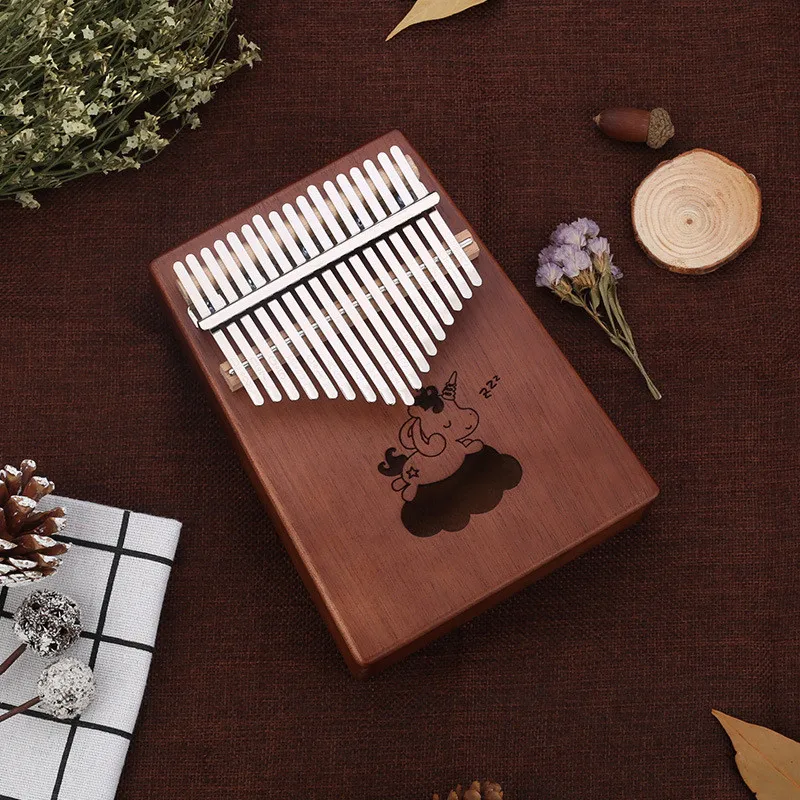 C003 17 клавиш Kalimba дерево красное дерево корпус большой палец фортепиано музыкальный инструмент аксессуары цвета могут быть выбраны