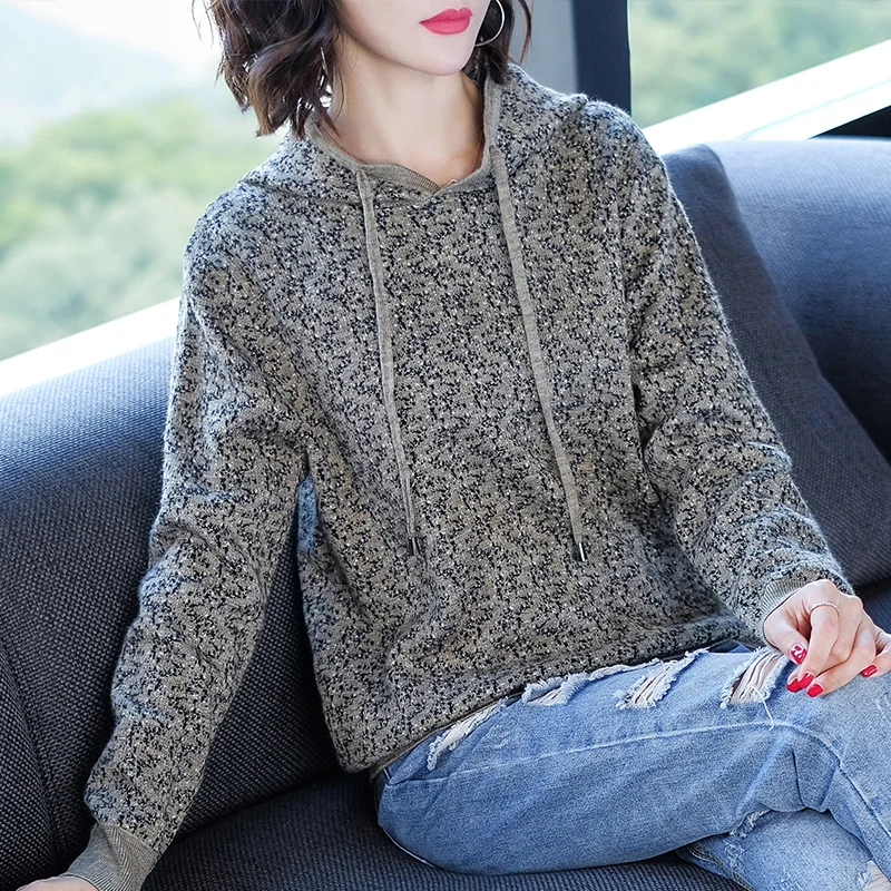 2XL 3 Colors Brand Hoodies Spring Fall Women New Casual Hit Color Short Loose Wild Hooded Sweatshirts Female | Женская одежда