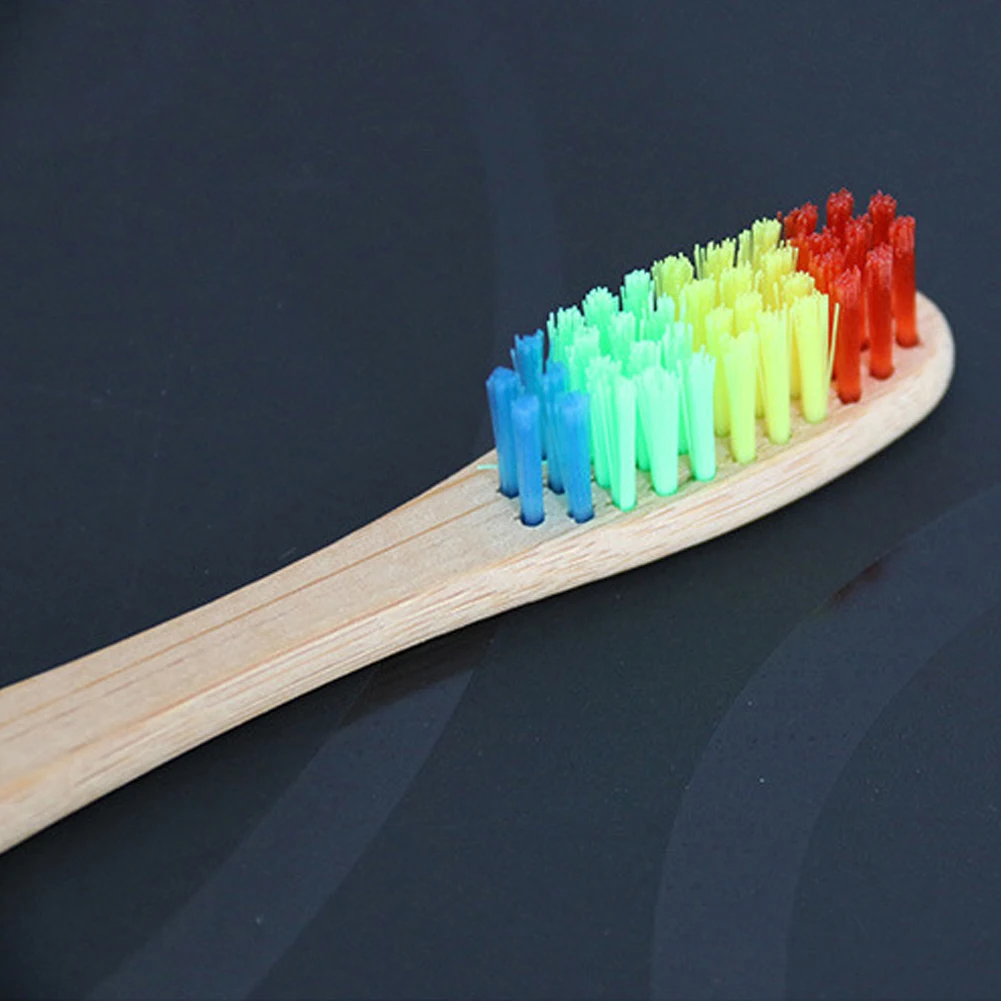 Портативная красочная бамбуковая компактная складная Складная зубная щетка для