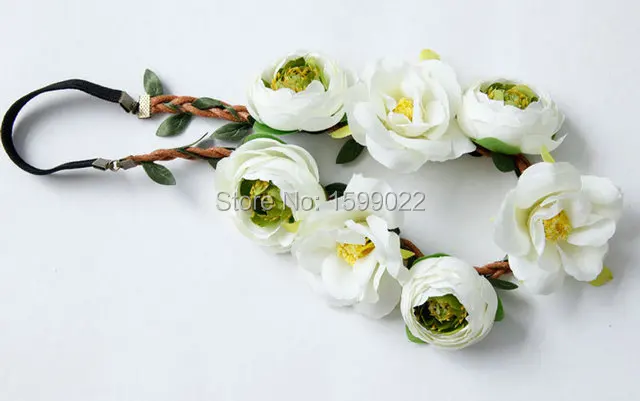 Богемный цветочный ободок для волос пляжа свадьбы невесты аксессуары Гавайские