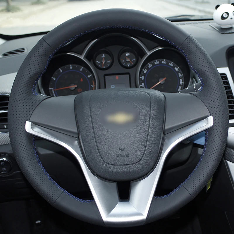Чехол на руль BANNIS из черной искусственной кожи для Chevrolet Cruze Aveo|steering wheel cover|wheel