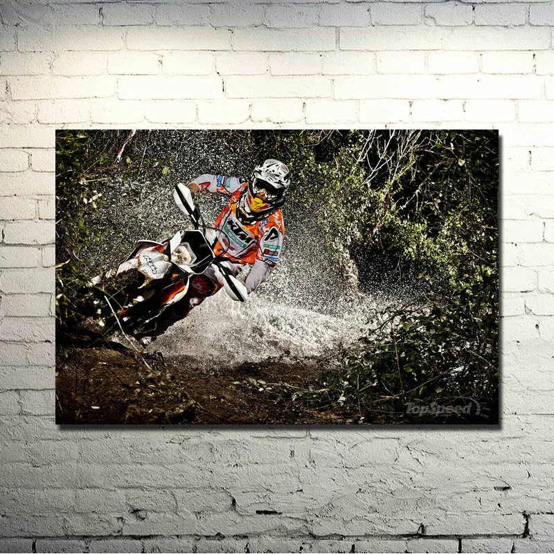DIRT BIKE JUMP Искусство Шелковый плакат 13x20 24x36 дюймов картина на спортивную тематику