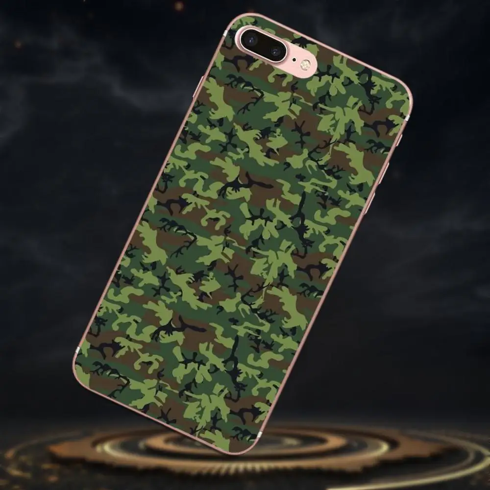 Защитный чехол для Apple iPhone 4 5 5C 6 6S 7 8 Plus X XS Max XR зеленый Армейский Камуфляж |