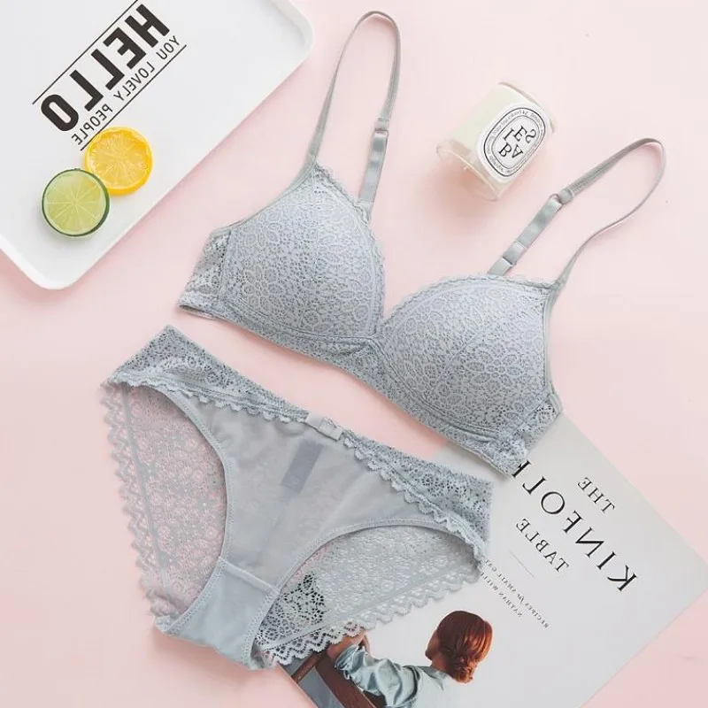 Французский сексуальный кружевной треугольный бюстгальтер комплект с