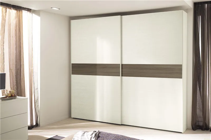 Современная раздвижная дверь для гардероба Белая лакированная ДВЕРЬ