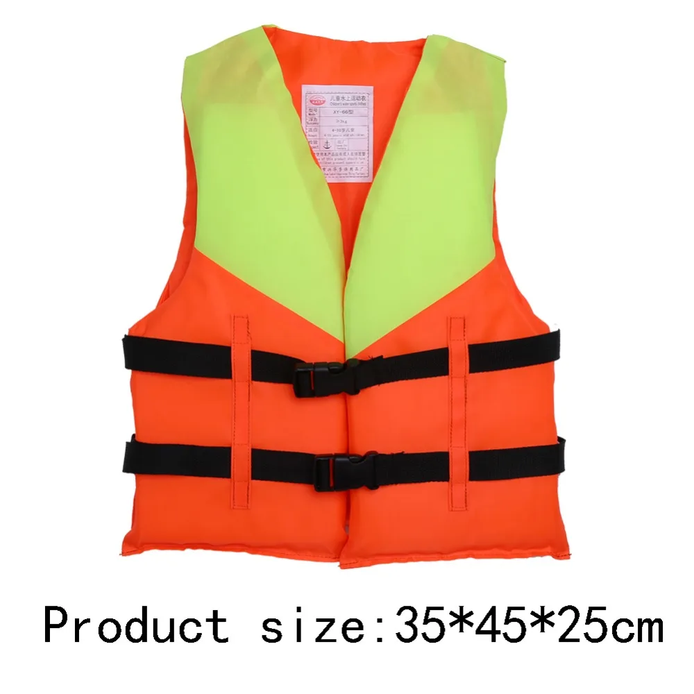 Детский спасательный жилет для плавания из оранжевой пены гребли катания на