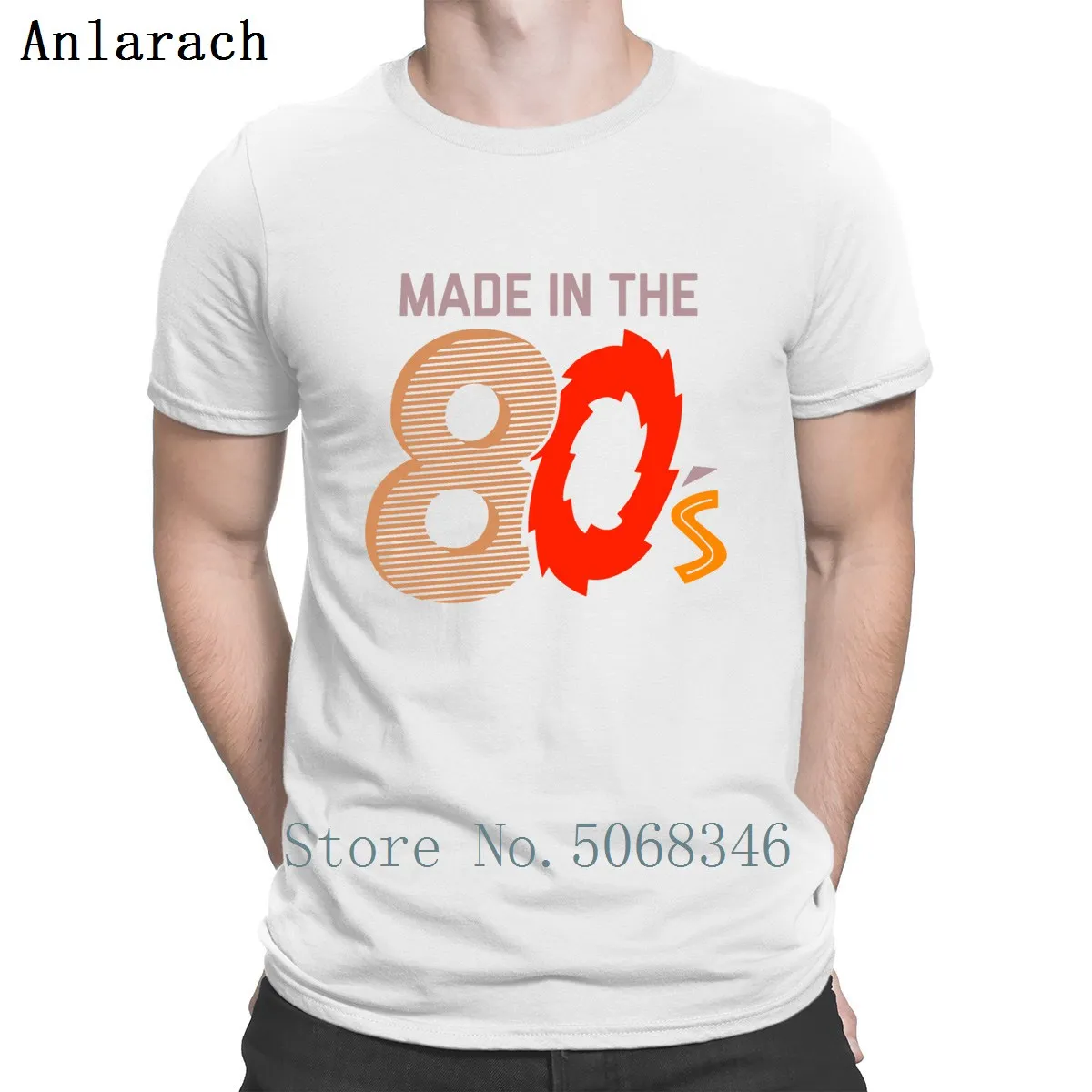 Сделано в 80 S футболка хлопок Удобный Круглый вырез дизайнерский подарок летний