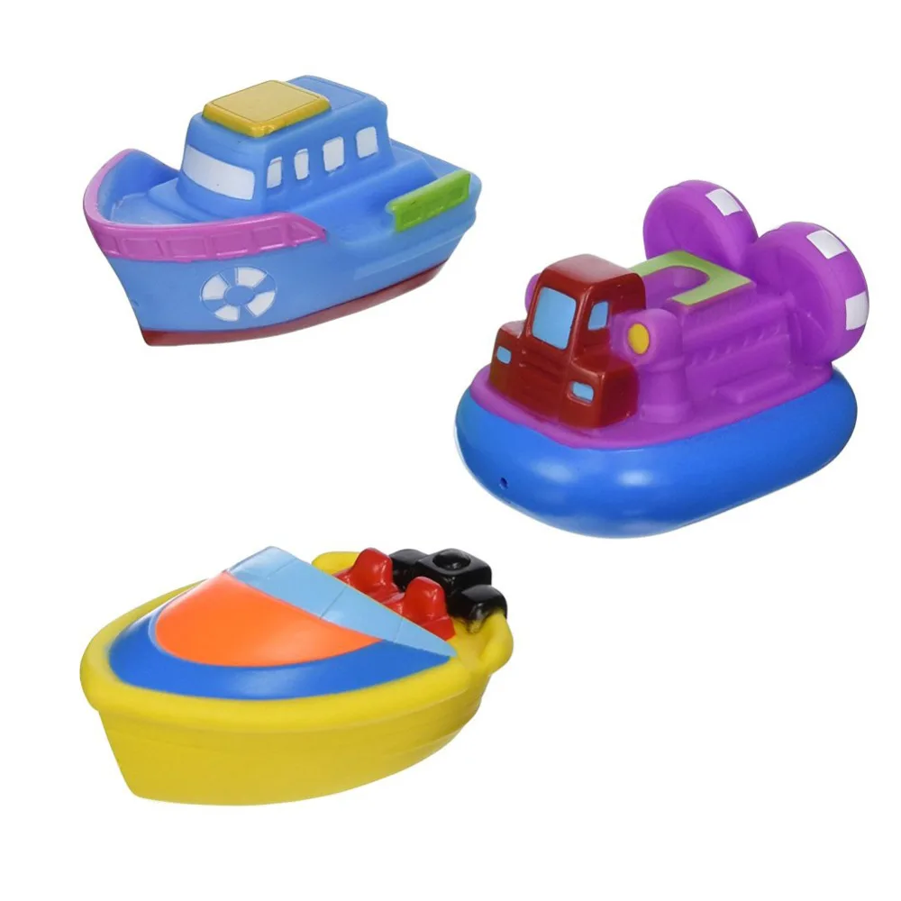 Мягкие резиновые игрушки-брызгалки для купания детей 3/6 шт. с желтыми цветами