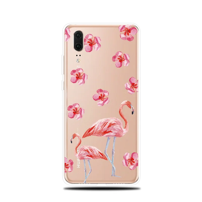 Силиконовый чехол с рисунком Фламинго для Huawei P8 P9 Lite 2017 P Smart 2019 мягкий P10 P20 P30 Pro |