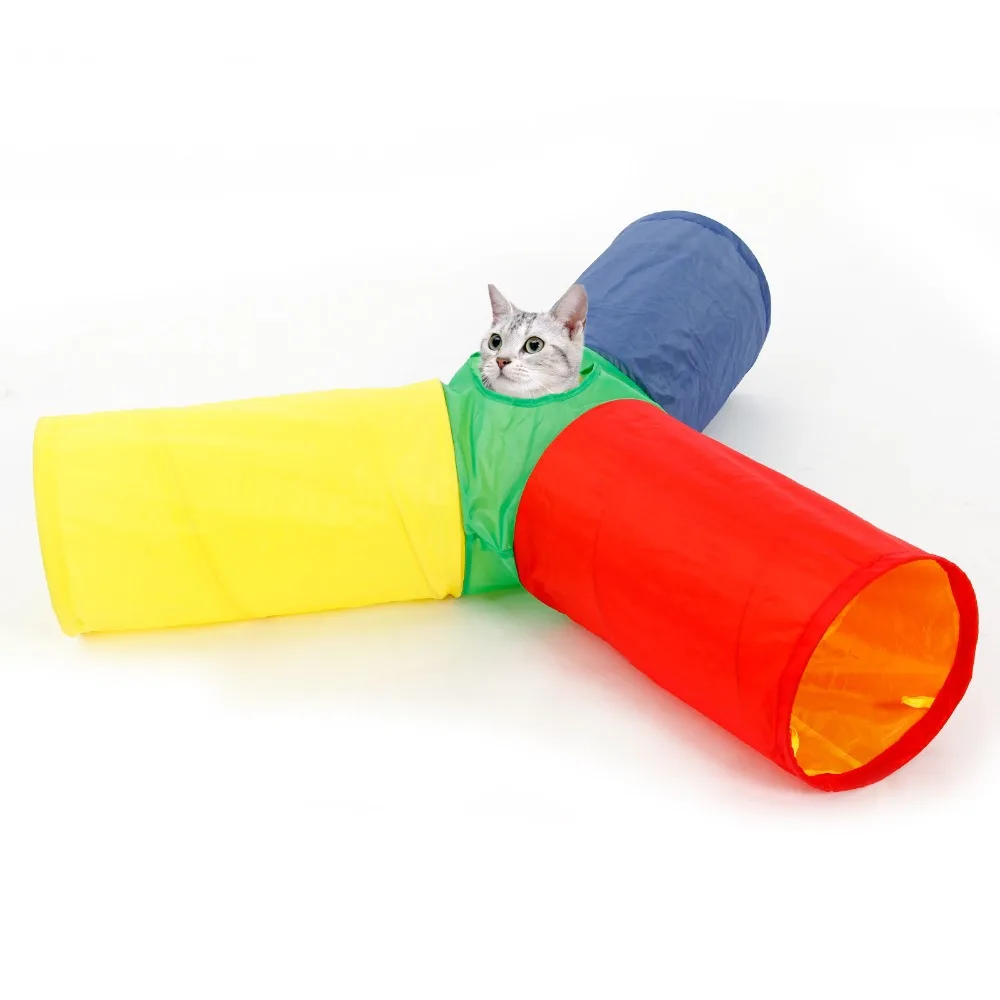 

Pet Supplies Funny Playing Cat Tunnel Crinkle With Ring Bell Kitten Toy Collapsible Bulk Rabbit Tunnel Toys Play Tunnel