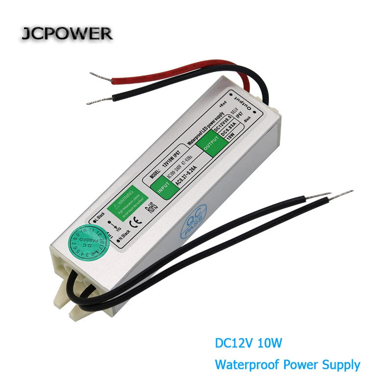AC110V 260V к DC12V/24V 10W 20W 30W 50W 80W 100W IP67 Водонепроницаемый светодиодный трансформатор