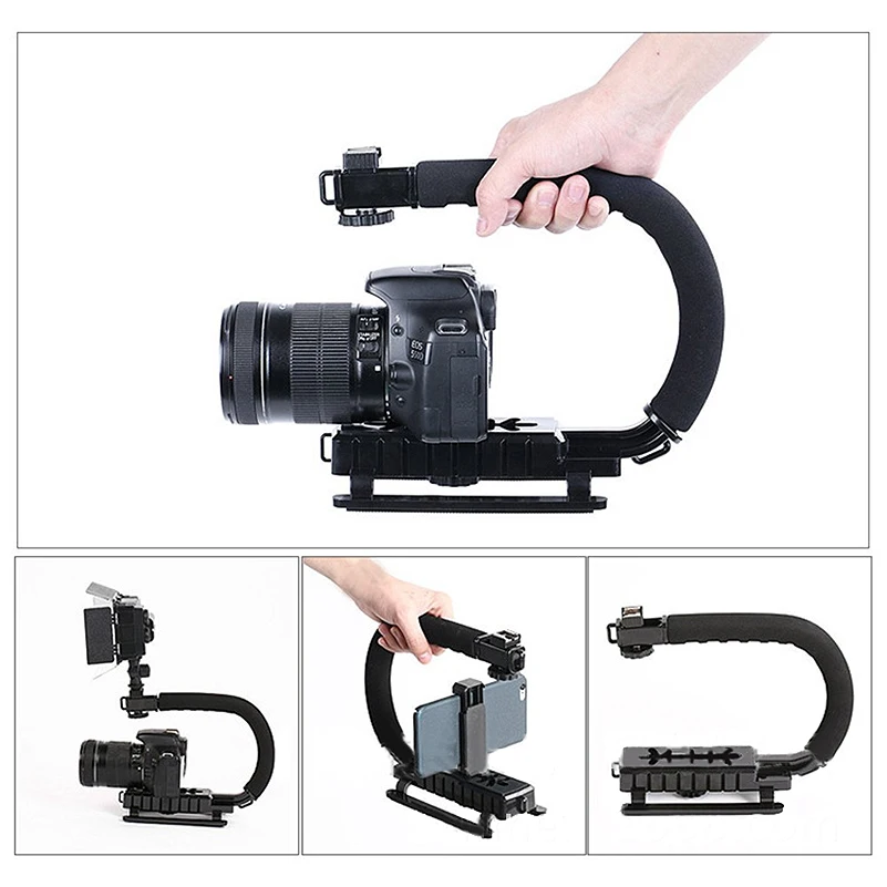 Профессиональный ручной u образный тройной башмак крепление для видеокамеры DSLR