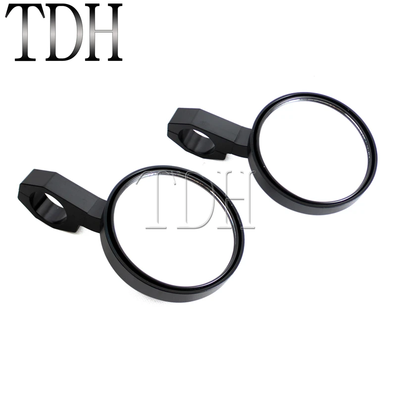 Черные алюминиевые боковые зеркала заднего вида 1 75 дюйма Роликовый зажим UTV для