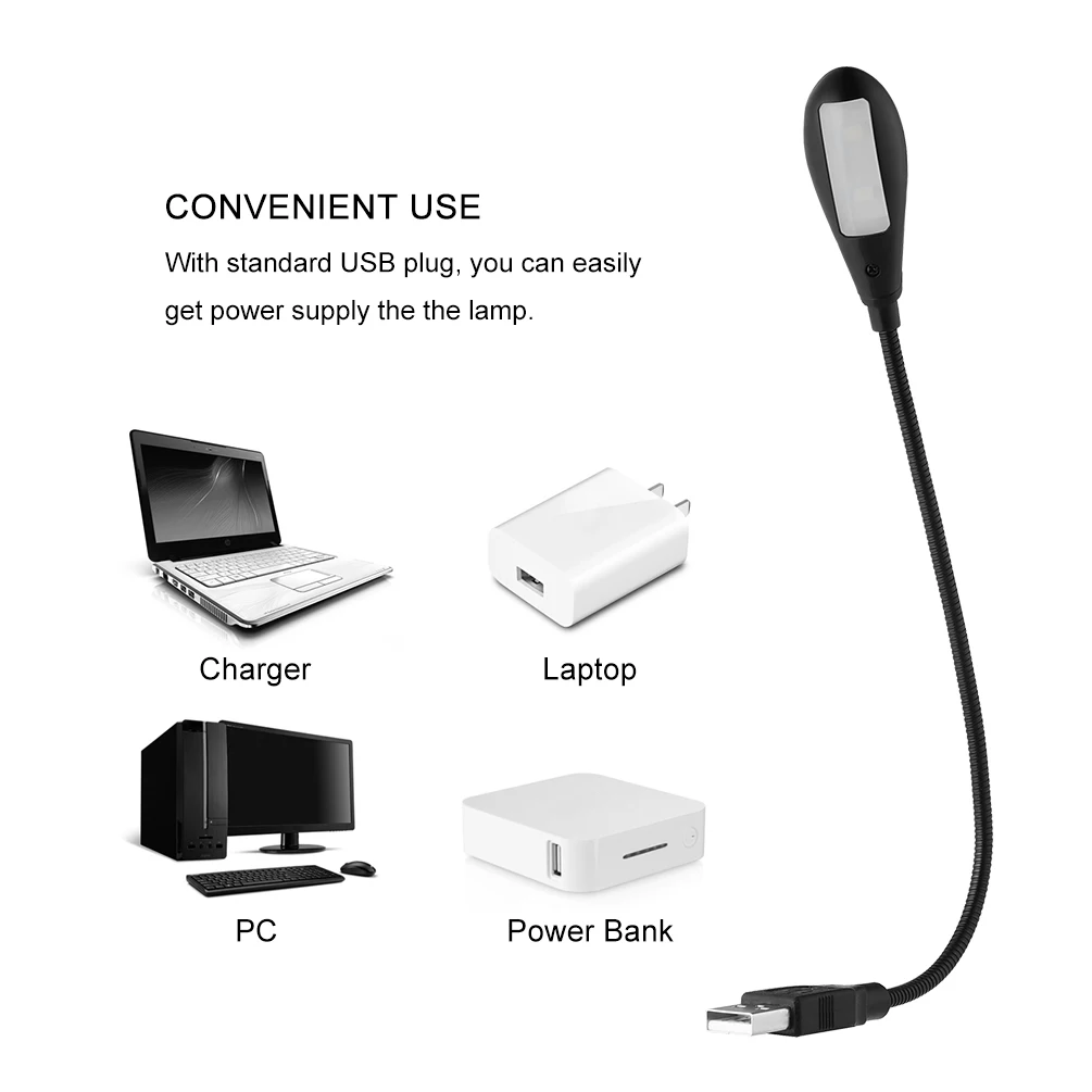 Светодиодный GLE лампы для книг Гибкая лампа чтения портативный светодиодный