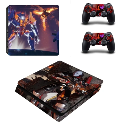 YSP4S1463 Новинка; Лидер продаж игра стилизованное покрытие Стикеры чехол для Sony Playstation 4 Slim PS4 Slim консоли и надписи 2 тонких контроллеров - Цвет: YSP4S1463