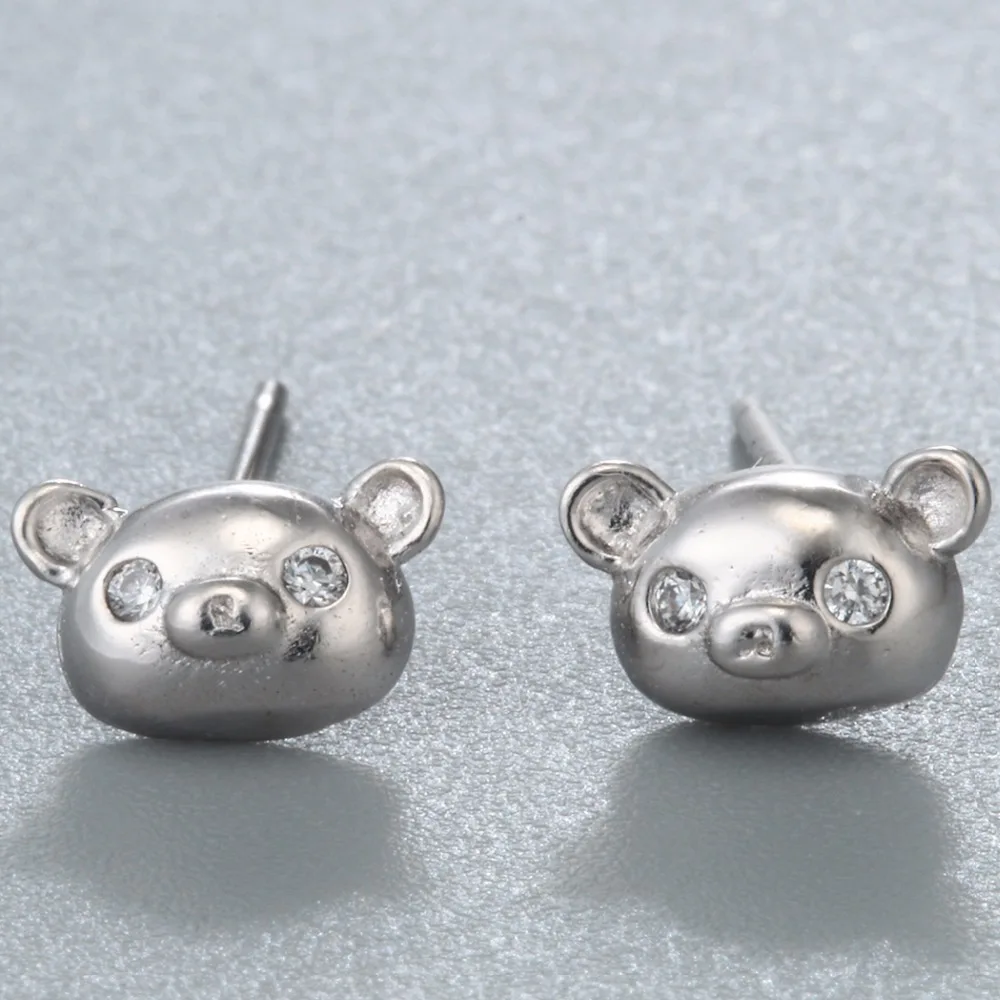 CHENGXUN милые серьги в виде медведя для женщин нарядная мода гвоздики из