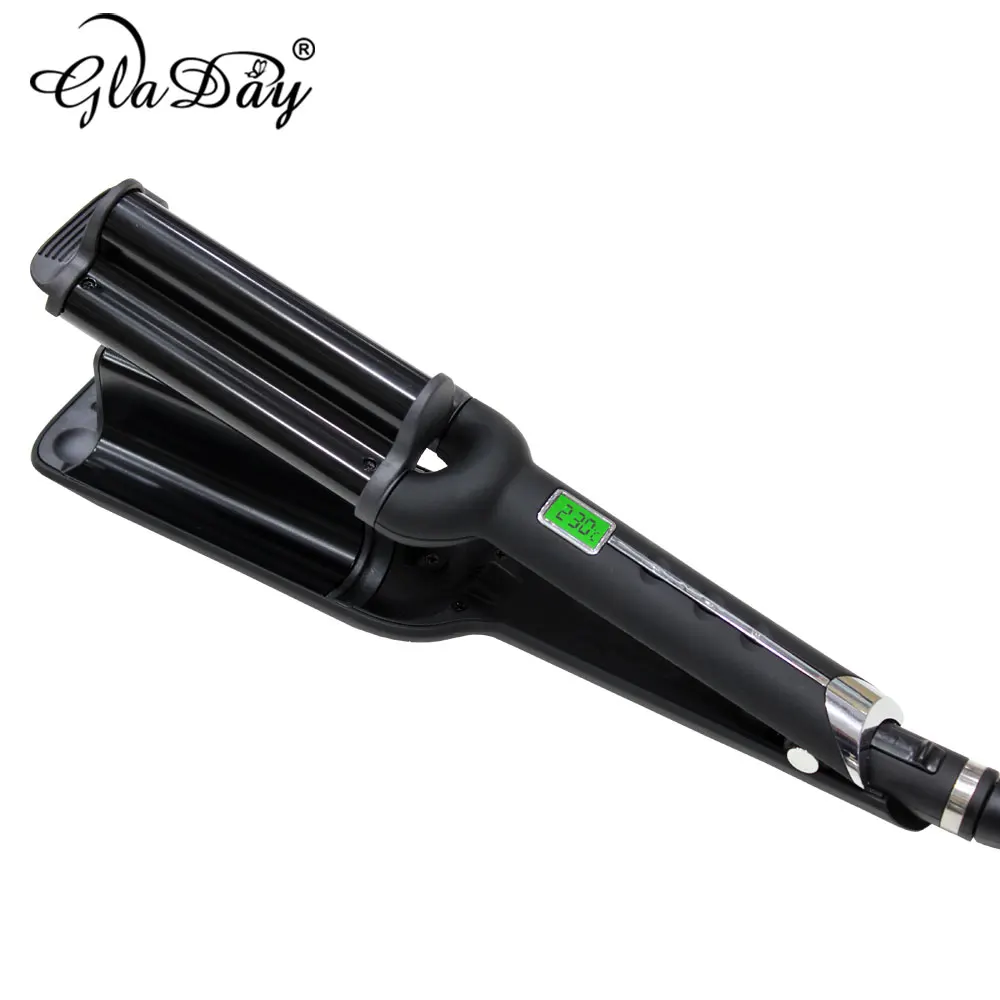 Щипцы для завивки волос с 3-мя бочками и ЖК-дисплеем | Красота здоровье