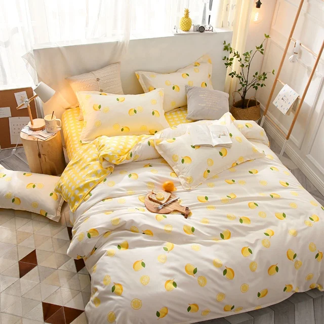 Light Yellow Sisher набор пододеяльников для пуховых одеял с наволочкой, стеганое одеяло, простыня, краткое постельное белье из полиэстера для детей и взрослых - Цвет: Light Yellow